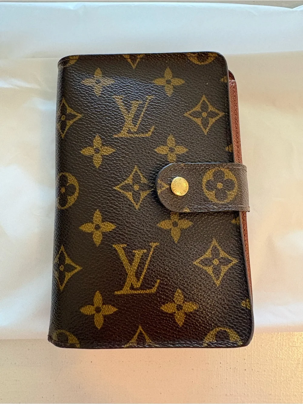 Louis Vuitton Monogram Canvas Porte Papier Bifold Wallet - Brown/Gold - Picture 3 of 16